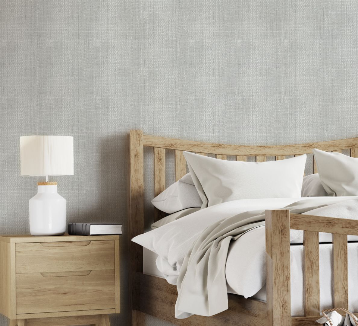 Wisteria Plain Grey Wallpaper – Nobletts Wallpaper