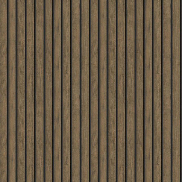 Wood Slat Dark Oak Wallpaper