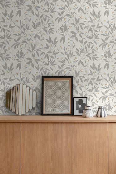 VerticalArt Casamundo Mikaya Ivory and Gold Wallpaper