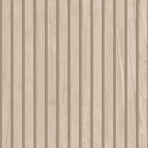 Natural Beige Wood Slat Wallpaper - Modern and Minimalist