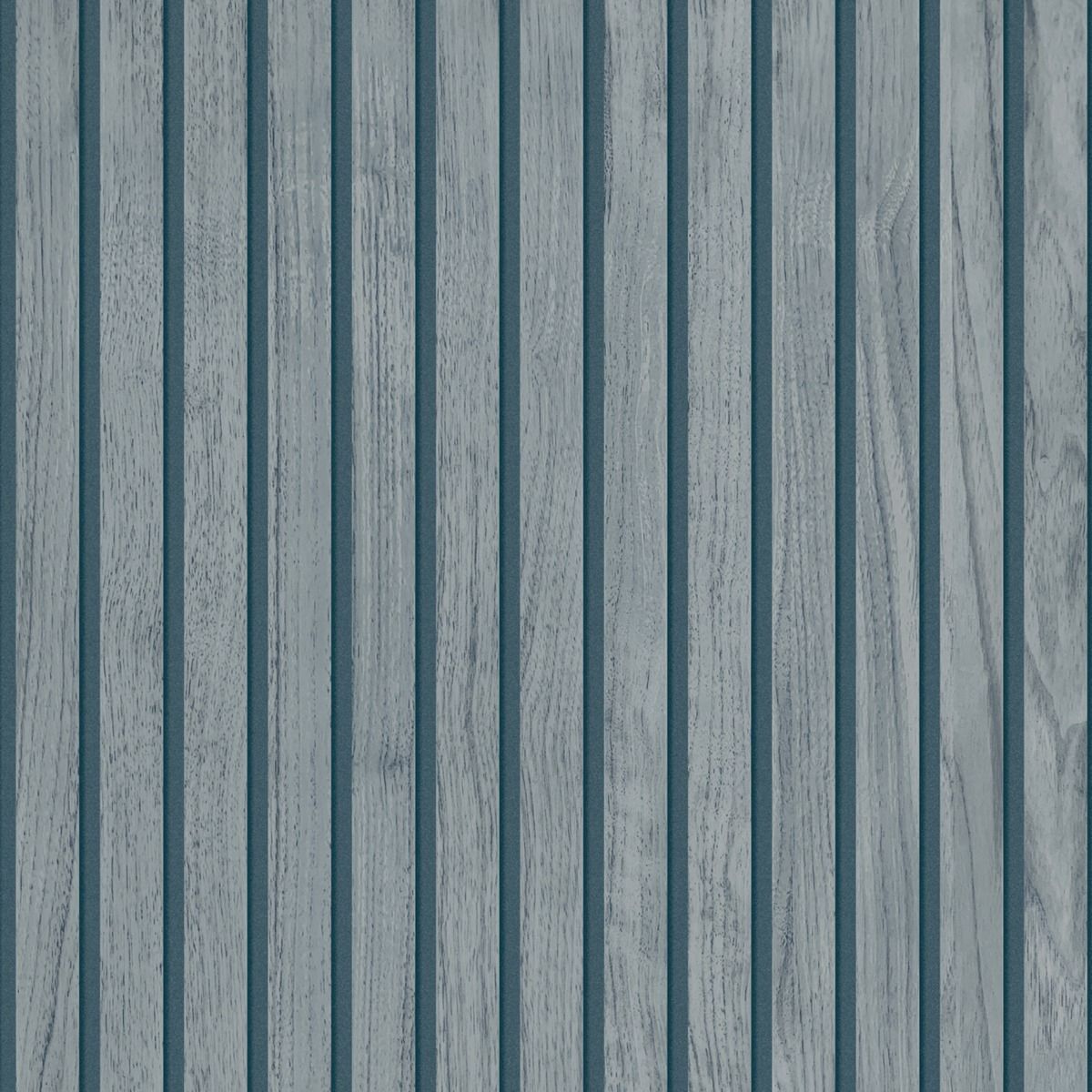 Contemporary Blue Wood Slat Wallpaper - Easy Home Upgrade