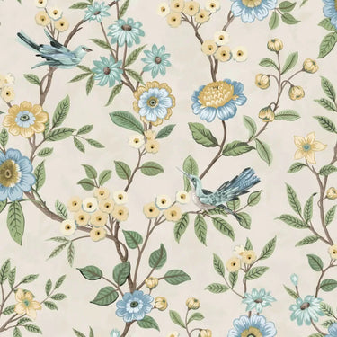 Eleanor Natural Floral Wallpaper - Floral Wallpaper - Nobletts