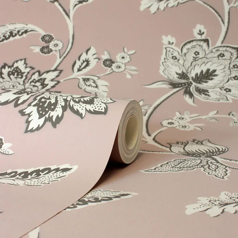 Juliette Floral Pink Wallpaper - Floral Wallpaper - Nobletts