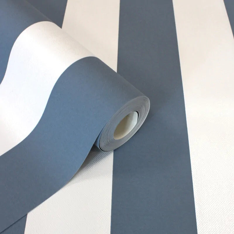 Juliette Stripe Blue Wallpaper - Striped Wallpaper - Nobletts