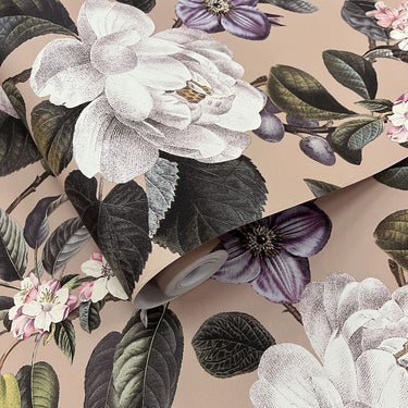 Pyrus Floral Pink Plaster Wallpaper