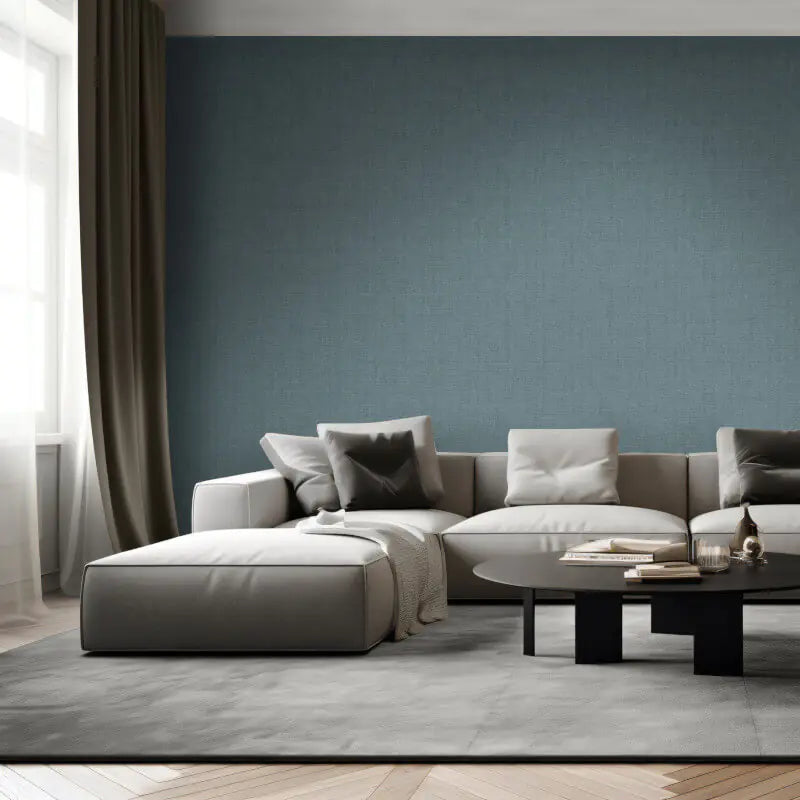 Venezia Plain Blue Wallpaper | Fabric Wallpaper | M67301