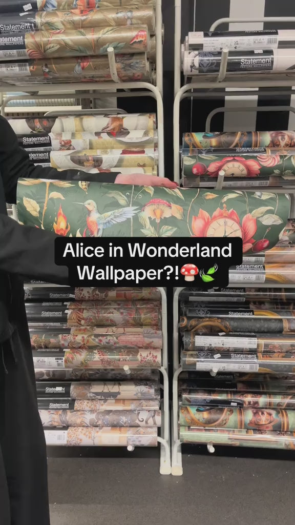 Curious Creatures Green Wallpaper