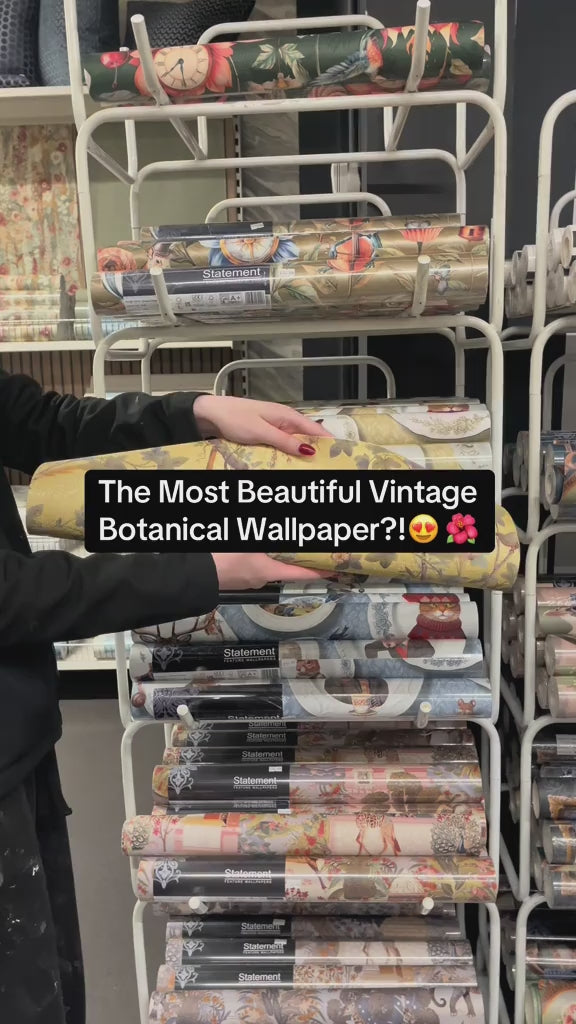 History of Art 2 - Paradise Garden Floral Ochre Wallpaper