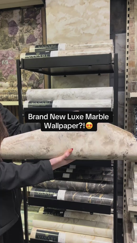 Carlotta Mocha Marble Wallpaper