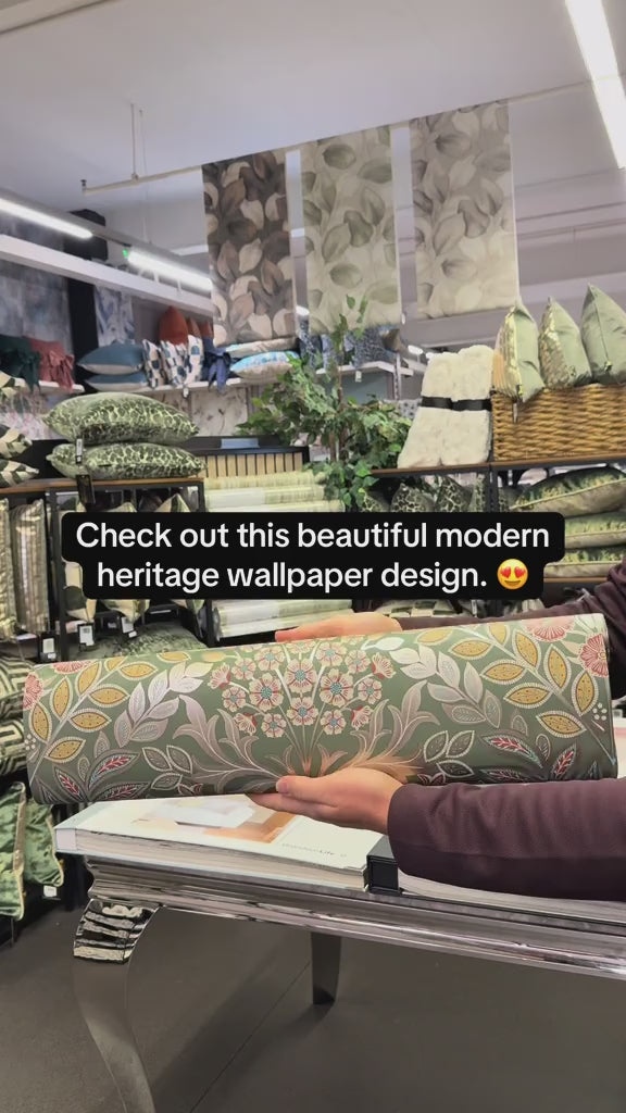 Belvedere Green Wallpaper