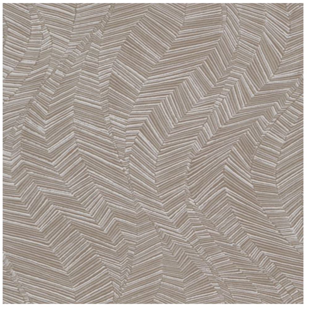 Vertical Art Tempo Leaf Motif Beige Wallpaper | Grandeco | A62102