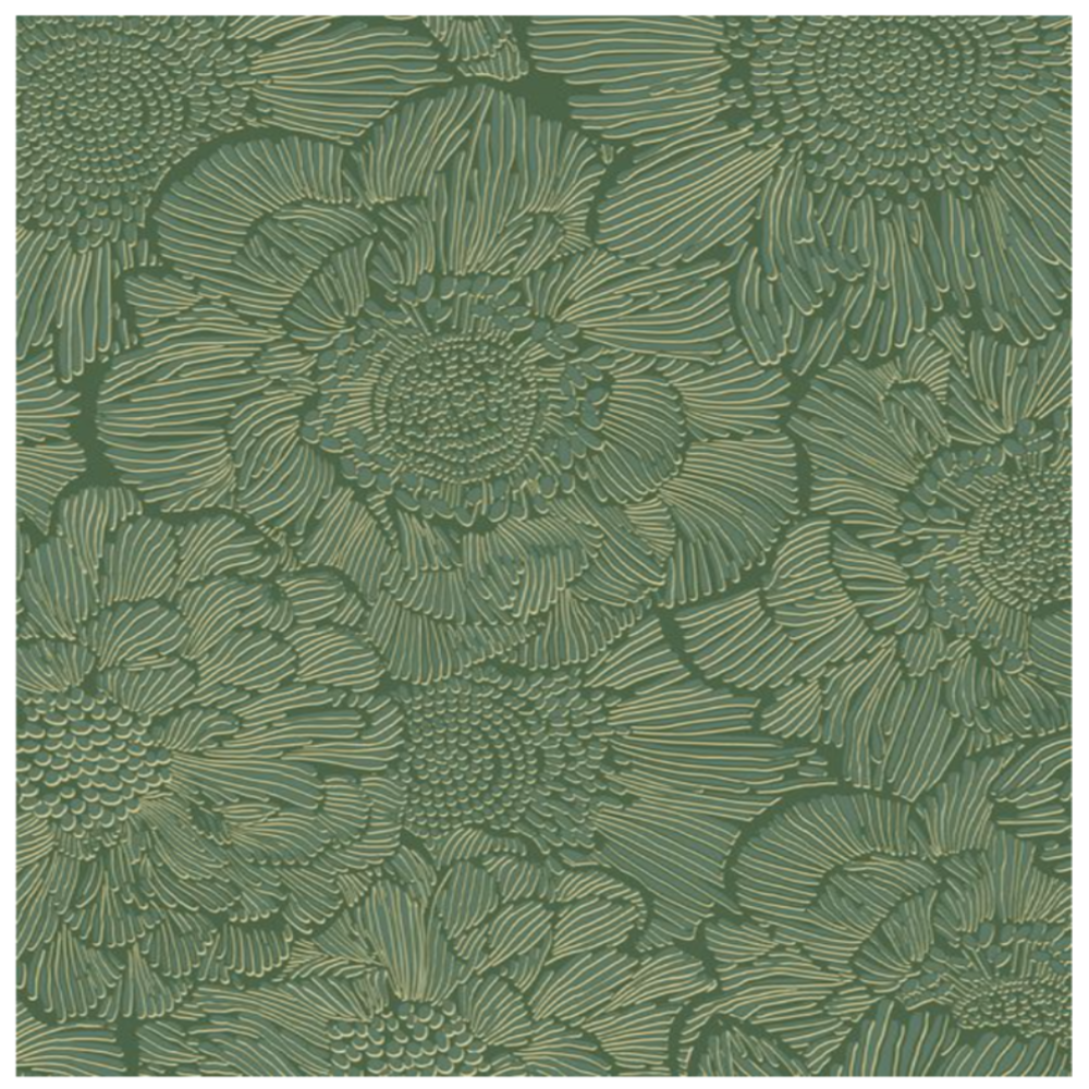 Vertical Art Tempo Flora Green Wallpaper | Grandeco | A56403