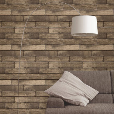 Distinctive Wooden Plank Gold Wallpaper| Realistic Wood paper| FD31289