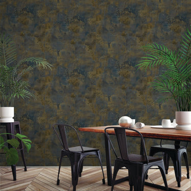 Galvanised Navy Wallpaper - Industrial Style | 186402