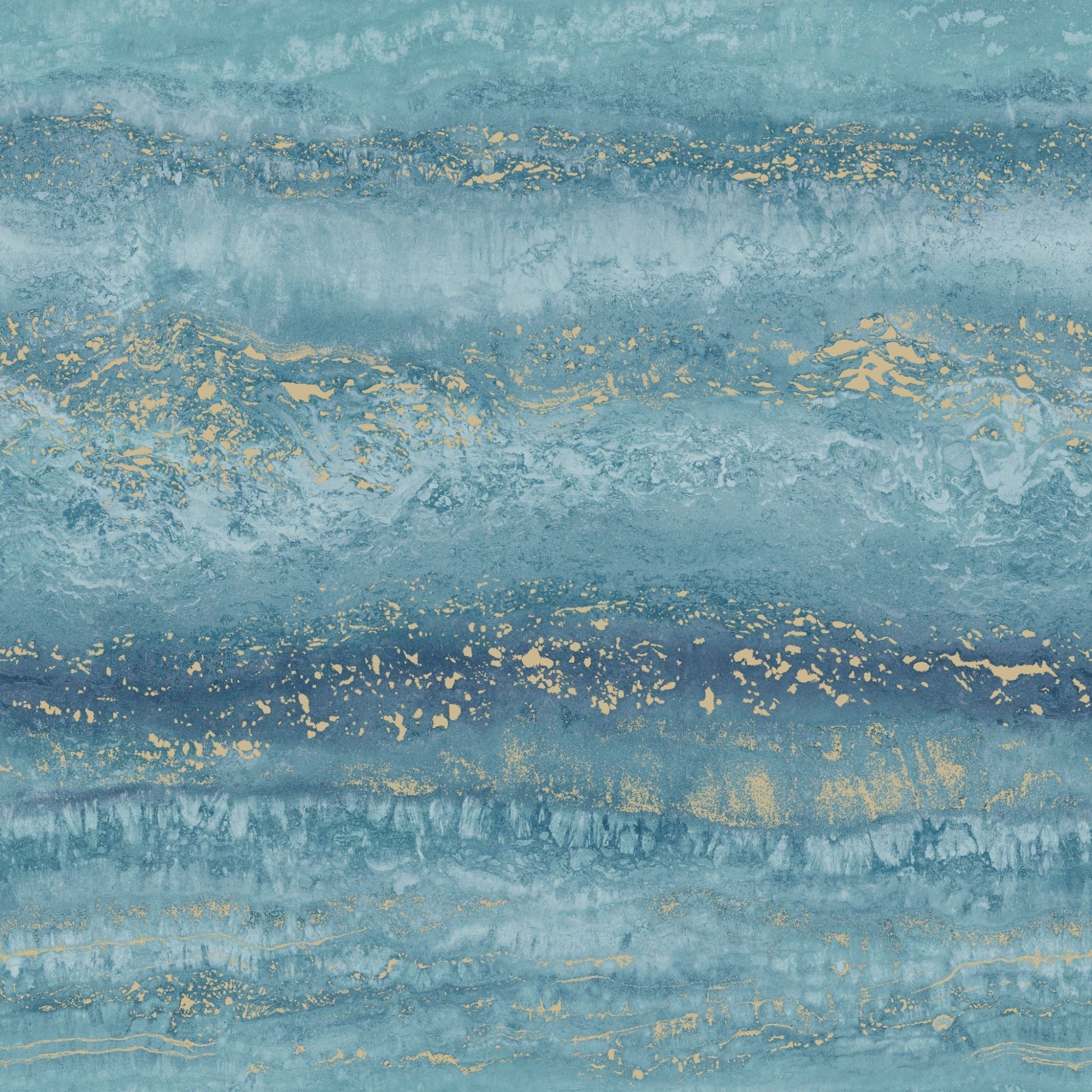 Semper Marble Teal & Gold Wallpaper | WonderWall by Nobletts