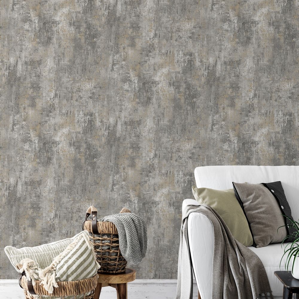 Cove Texture Charcoal Wallpaper