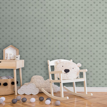 Polka Dot Sage Wallpaper | WonderWall by Nobletts  | Rasch