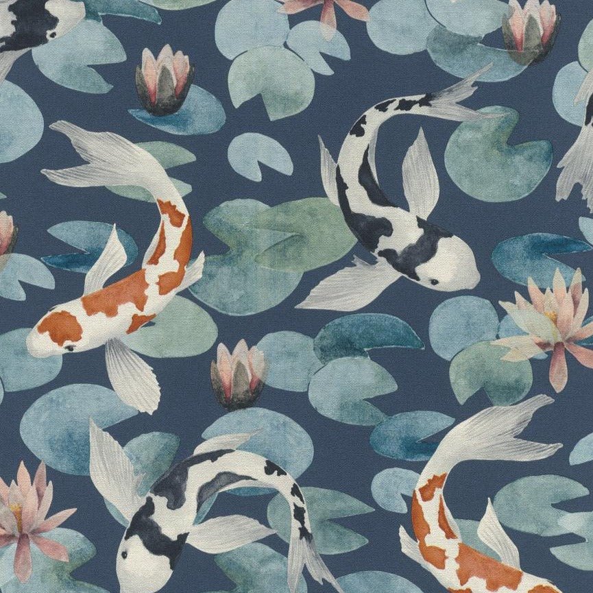 Koi Carp Blue Wallpaper
