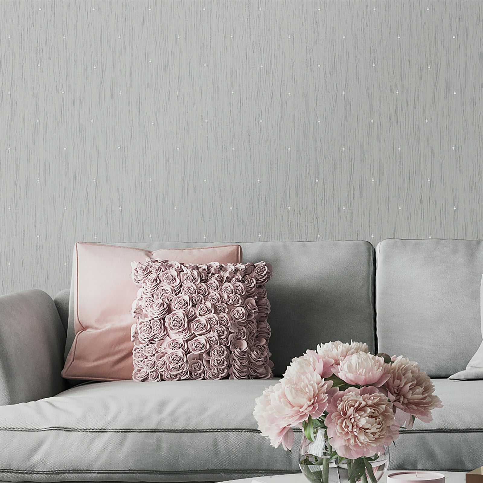Tiffany Pearl Dark Silver Wallpaper | WonderWall by Nobletts | #Variant SKU# | Belgravia
