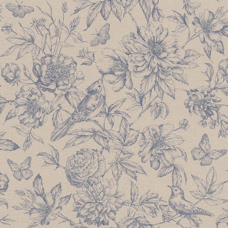 Florentine Bird & Branch Navy | WonderWall by Nobletts | #Variant SKU# | Rasch