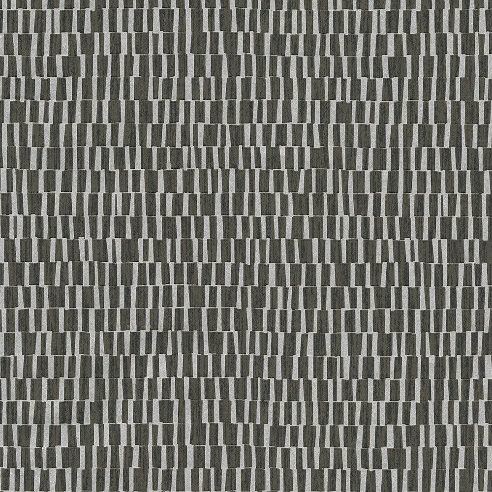 Greenwich Black Silver Wallpaper