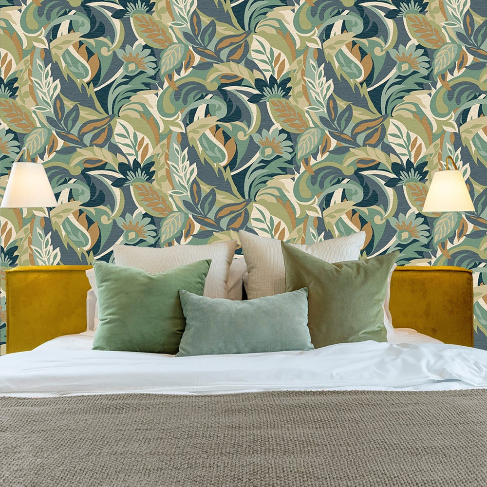 Casa Green Wallpaper | Belgravia Wallcoverings - 5900