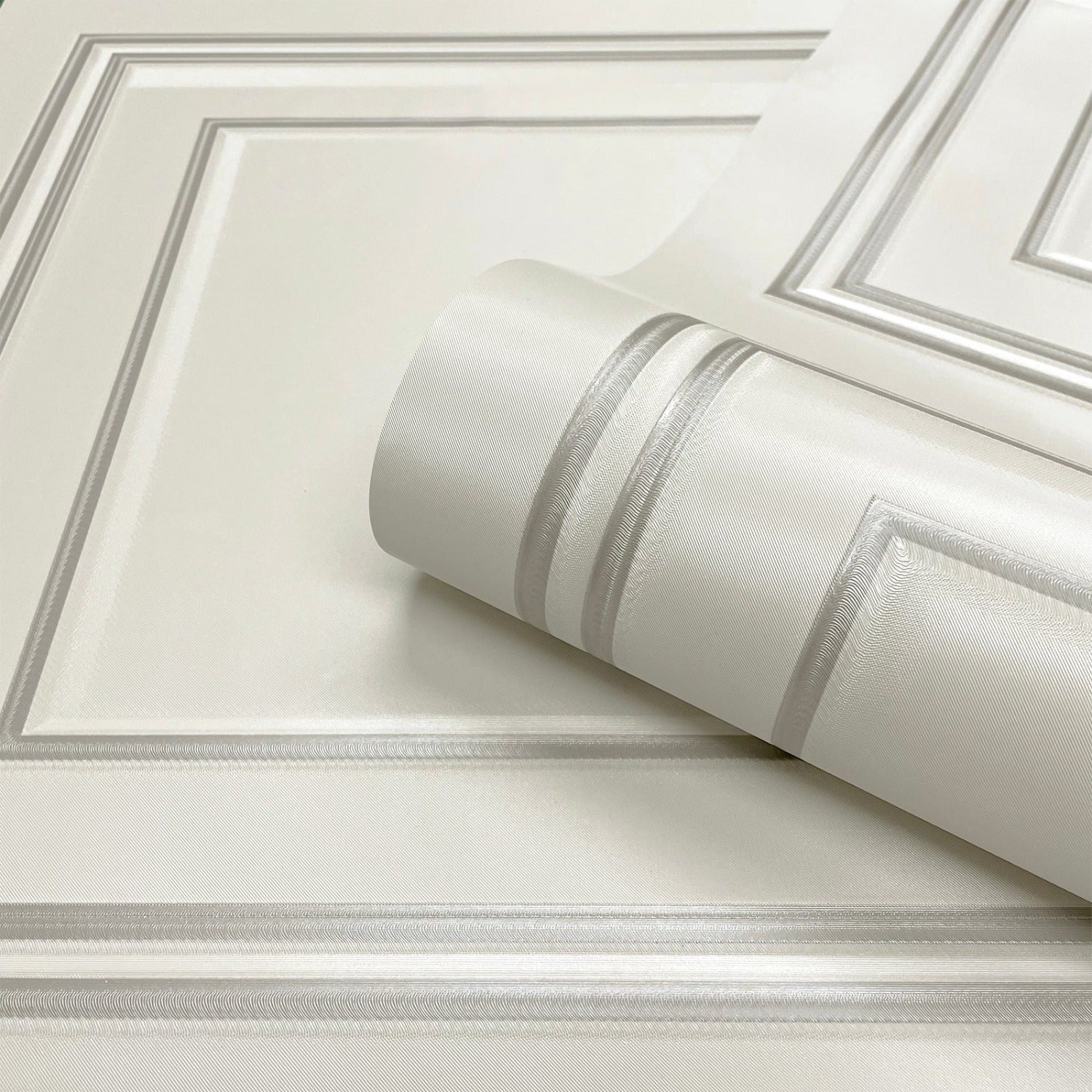 Amara Panel Off White/Silver Wallpaper | WonderWall by Nobletts | #Variant SKU# | Belgravia