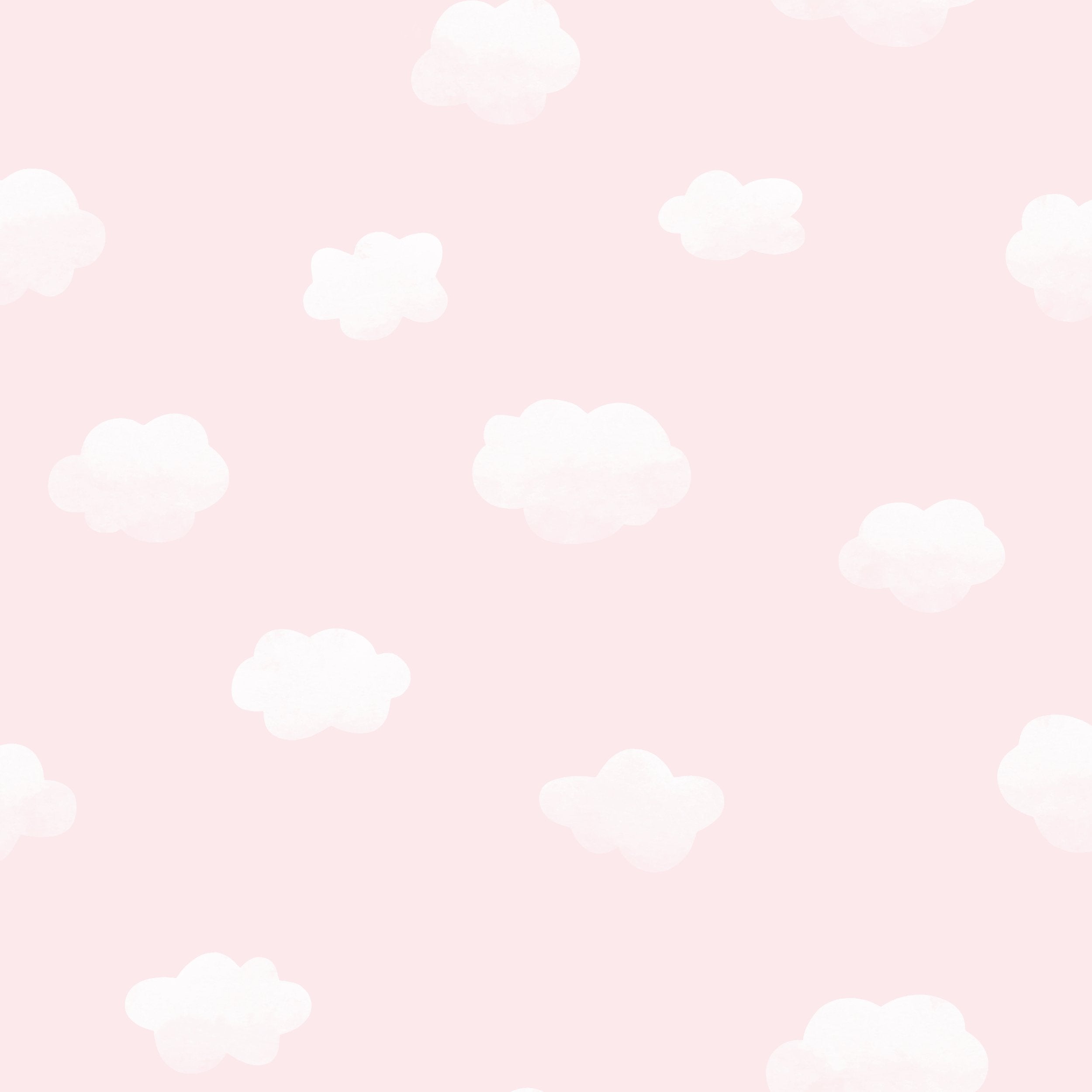 Cloudy Sky Pink Wallpaper