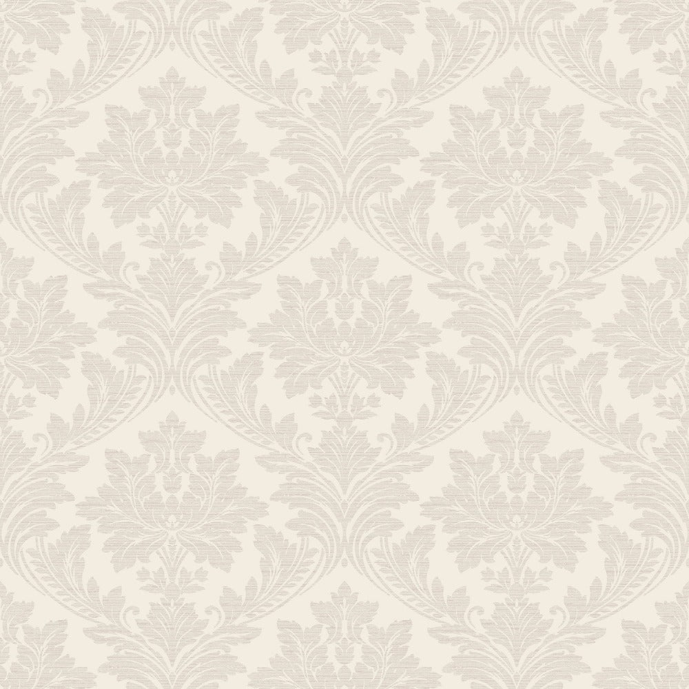 Grandeco Wallcoverings | Pattano Taupe Damask Wallpaper | A65402