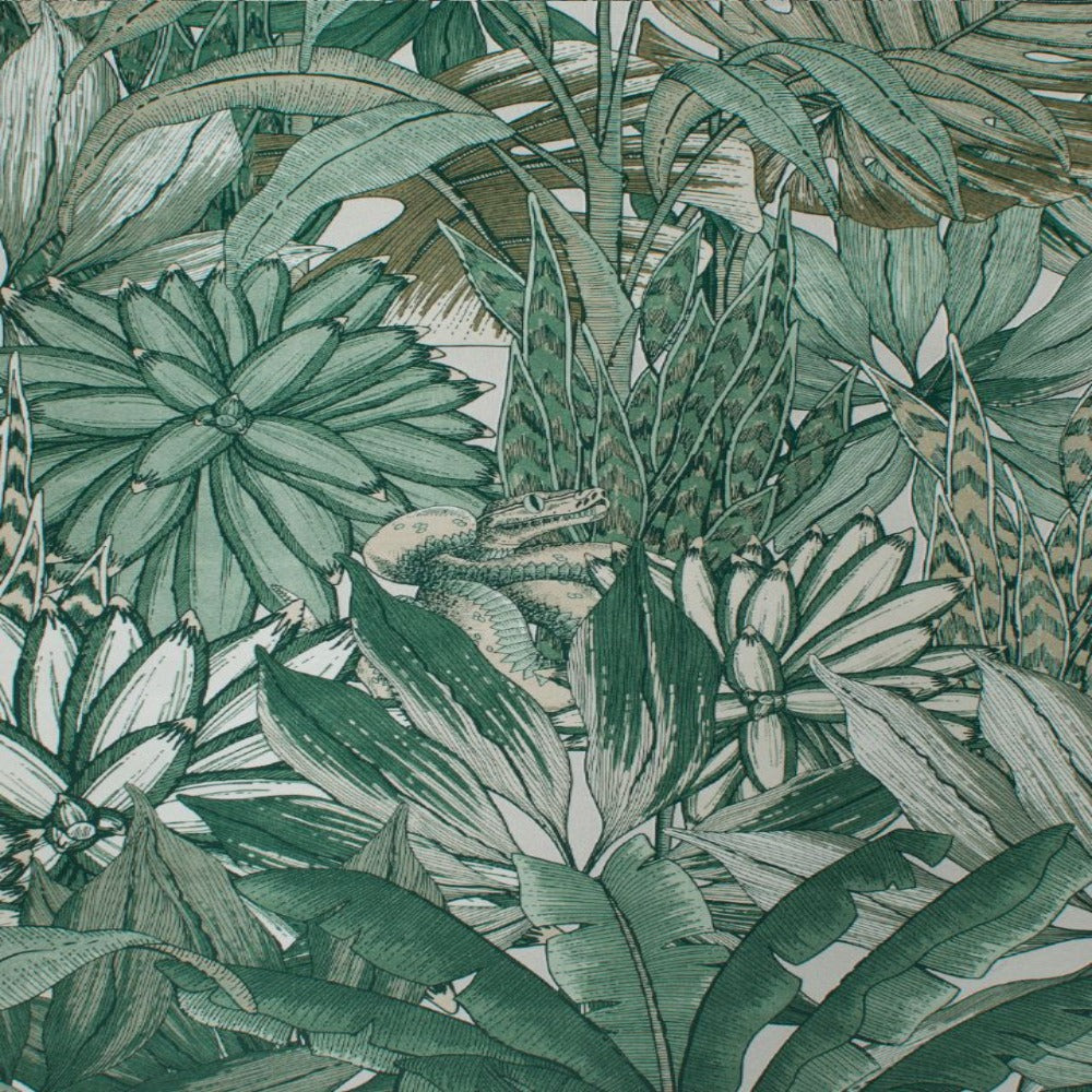 Lush Forest Green Wallpaper - Tropical Design Wallpaper | 205502