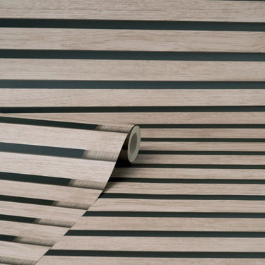 Wood Slats Black Wallpaper