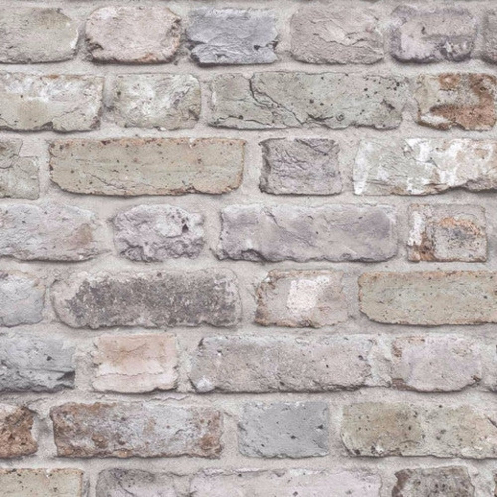 Facade Brick Grey Wallpaper