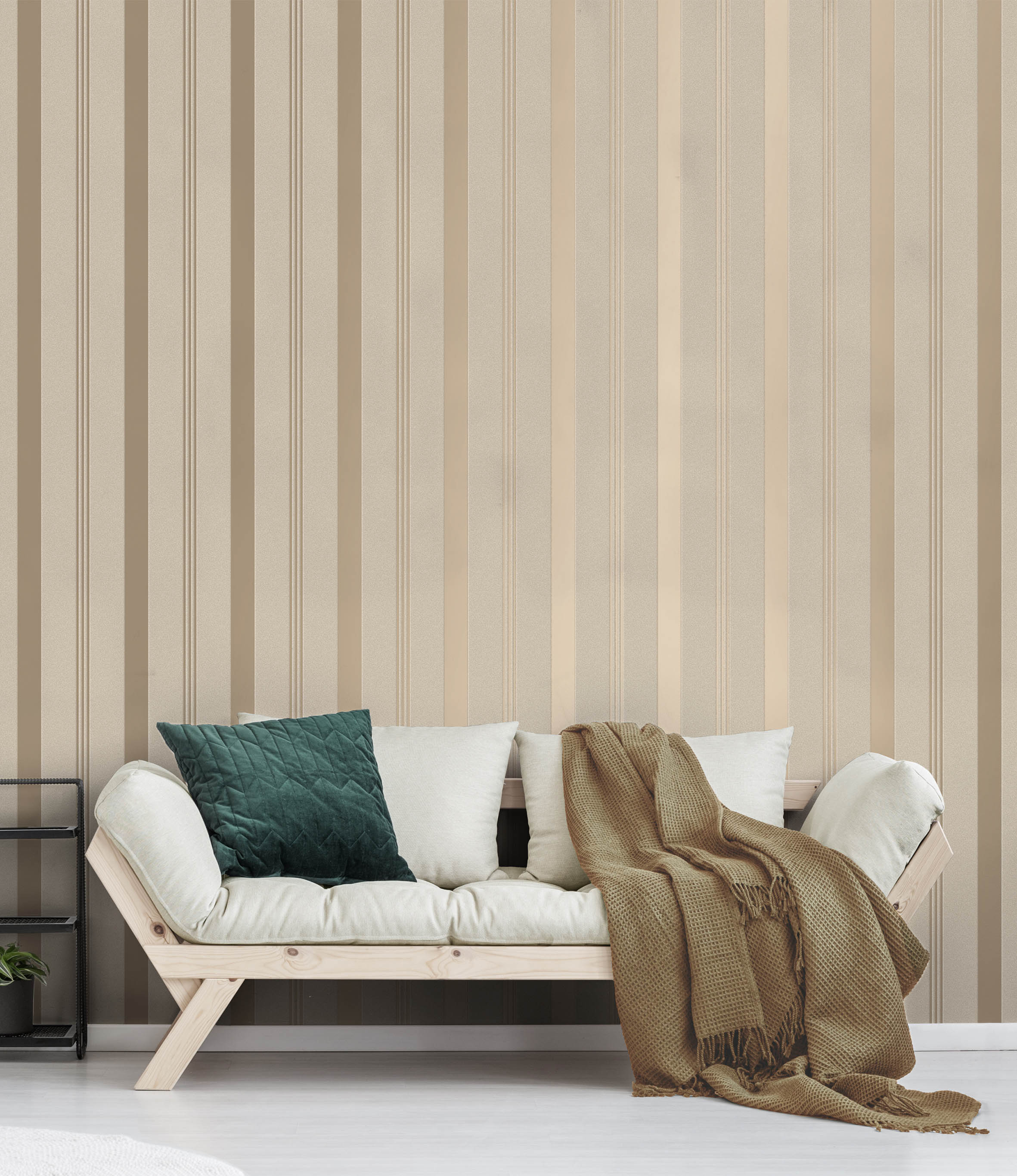 Bexley Stripe Beige | Luxury Vinyl Wallpaper | FD42798