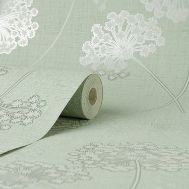 Grace Allium Green Wallpaper - Fine Decor Wallcoverings - FD43282