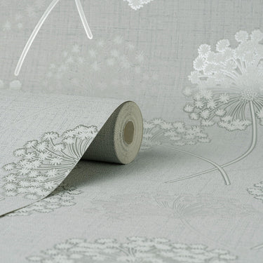 Grace Allium Grey/Silver Wallpaper - Fine Decor Wallcoverings- FD43284