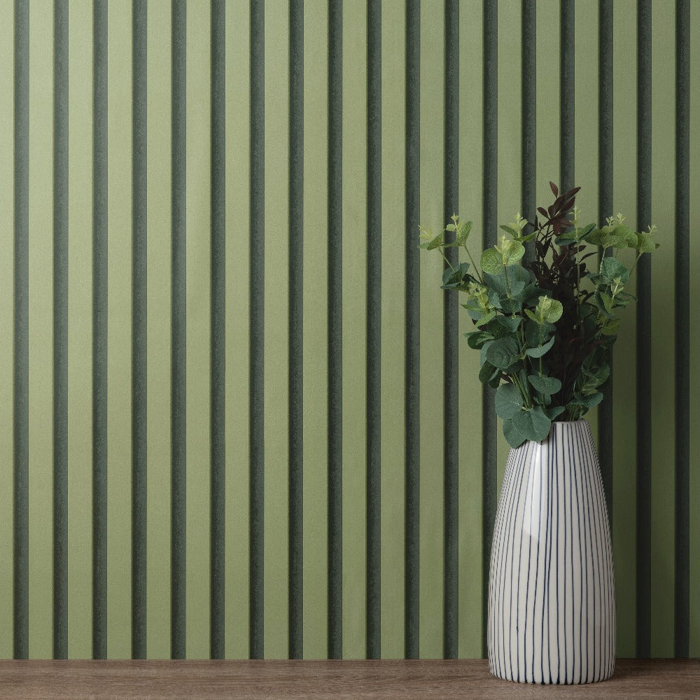 Acoustic Panel Olive Wallpaper - Fine Decor Wallcoverings- FD43289