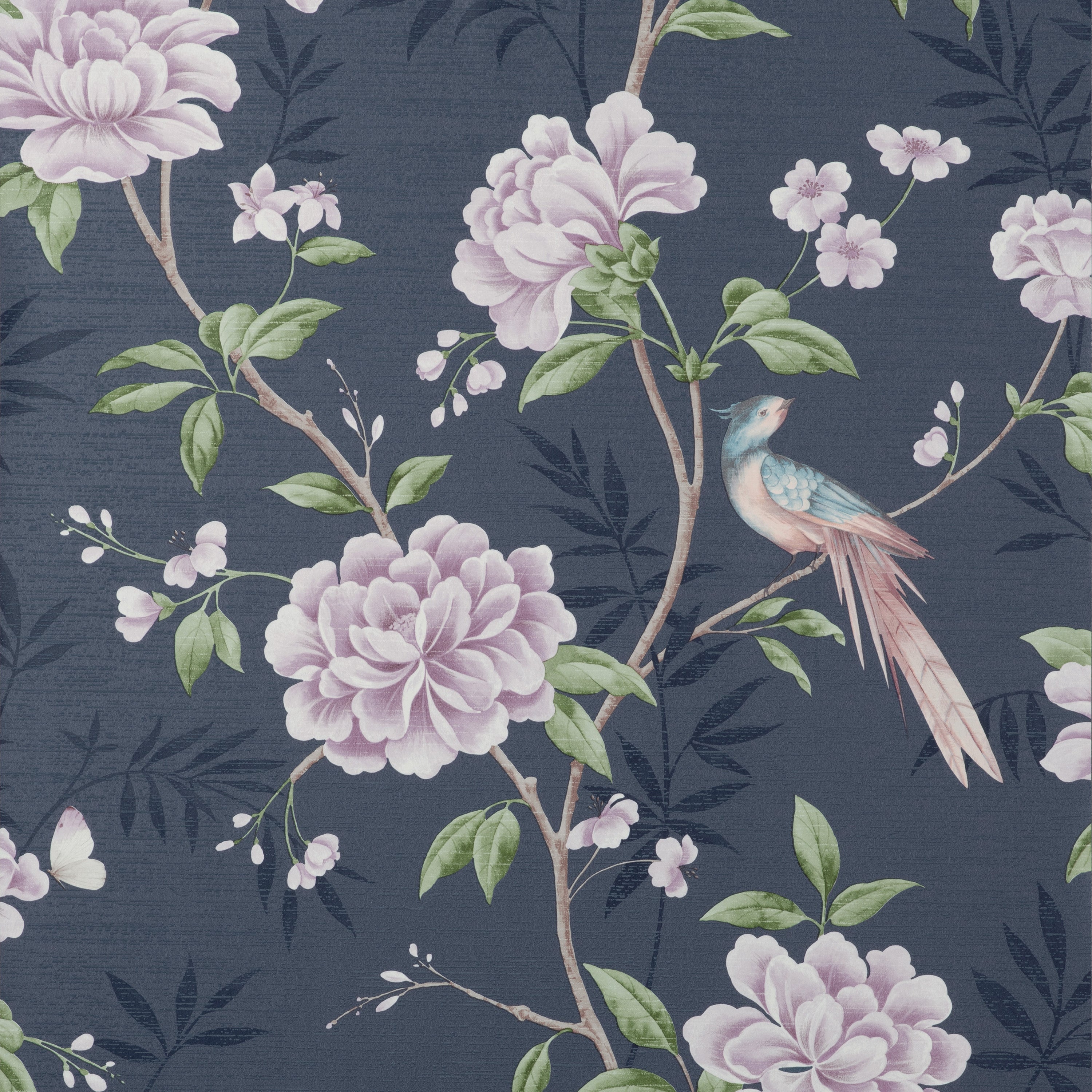 Akina Floral Navy Wallpaper | WonderWall by Nobletts | #Variant SKU# | Fine Decor