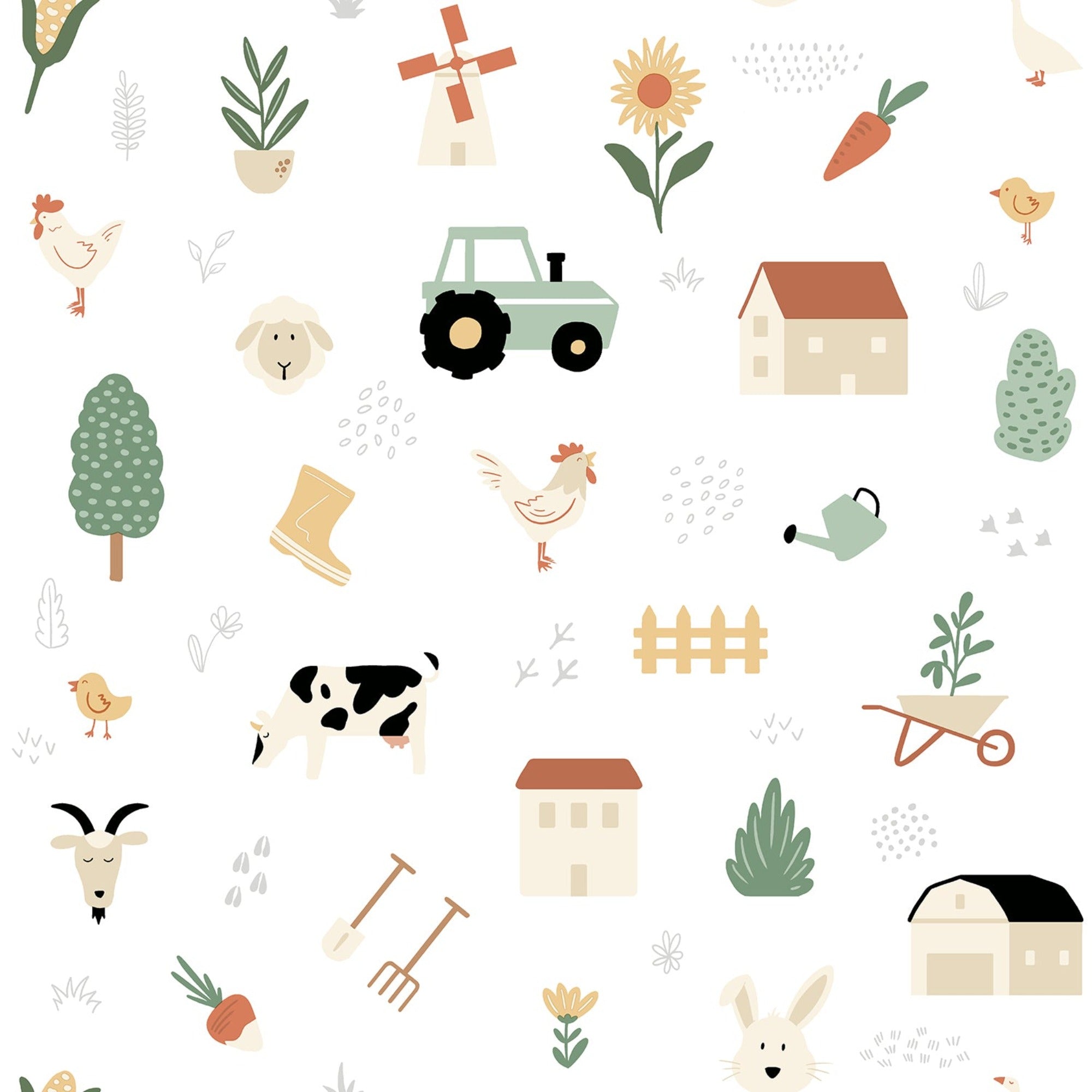 Country Farm Multi Wallpaper | WonderWall by Nobletts | #Variant SKU# | Ugepa