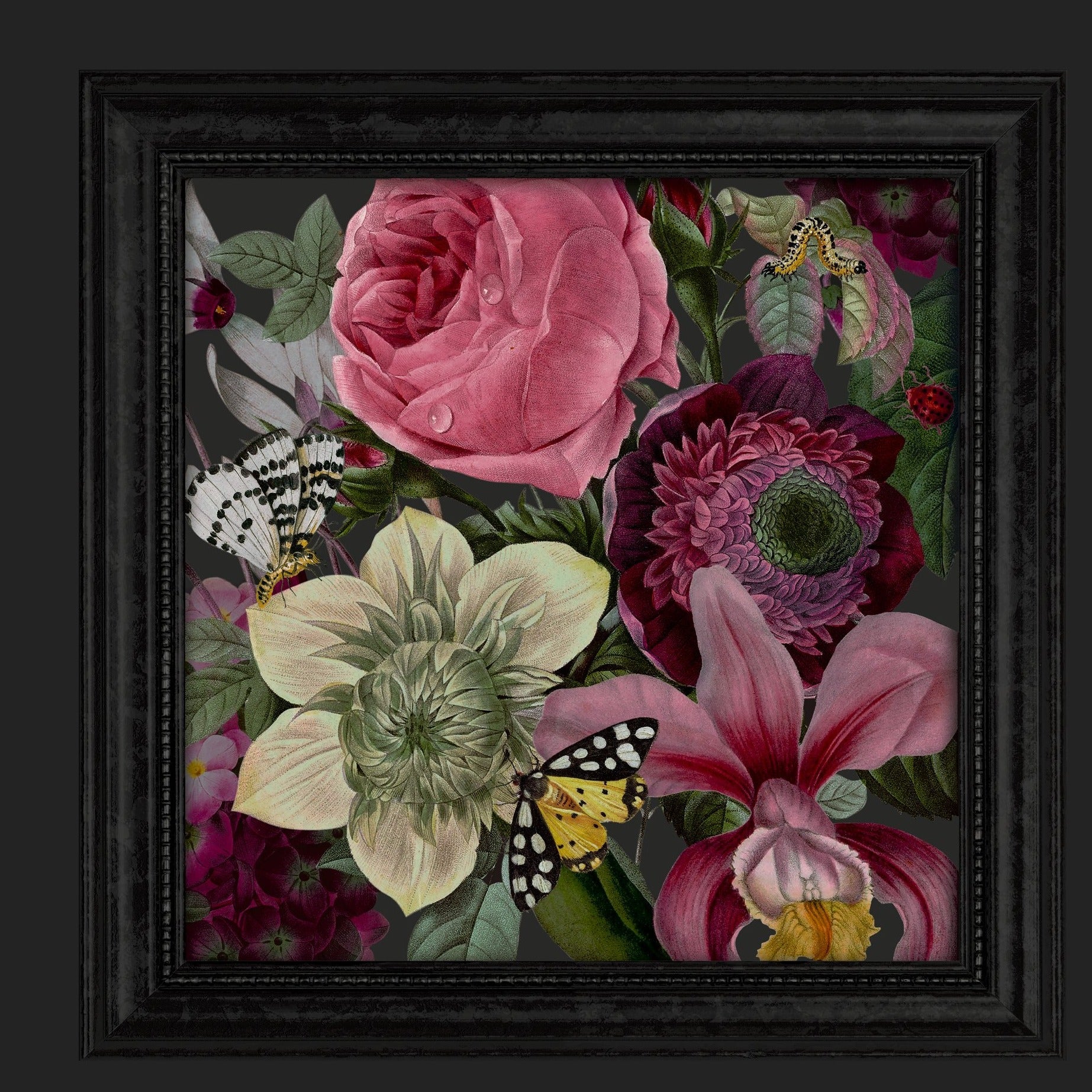 Stately Bouquet Charcoal/Multi Wallpaper | WonderWall by Nobletts