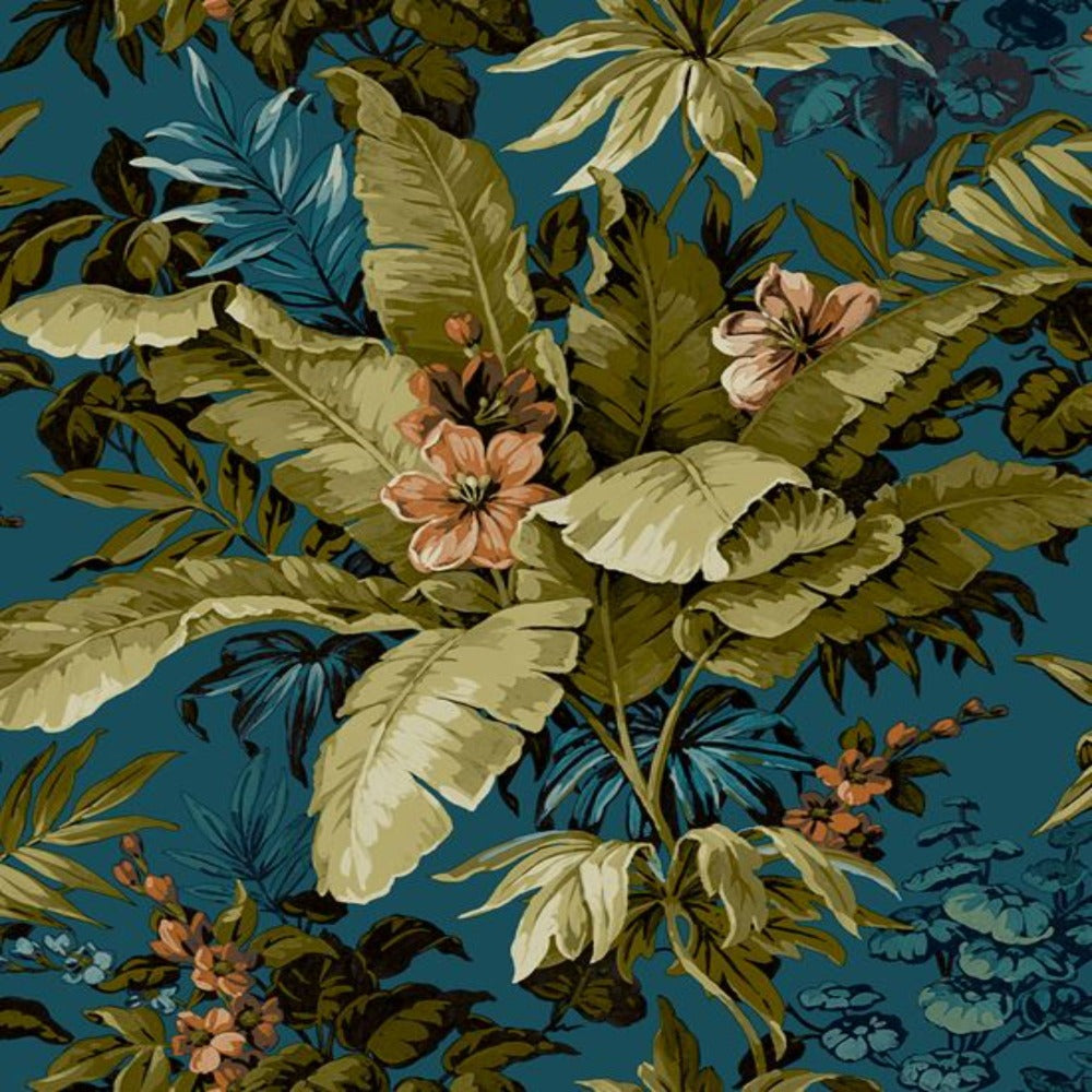 Asperia Floral Blue | Grandeco Wallpaper | A55801