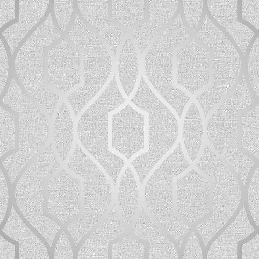 Apex Trellis Silver Wallpaper | WonderWall by Nobletts  | Fine Decor
