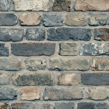 Wanderlust Brick Blue | Grandeco Wallpaper | WL2204